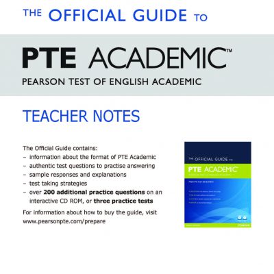 کتاب The Official Guide to PTE Academic - Teacher Notes