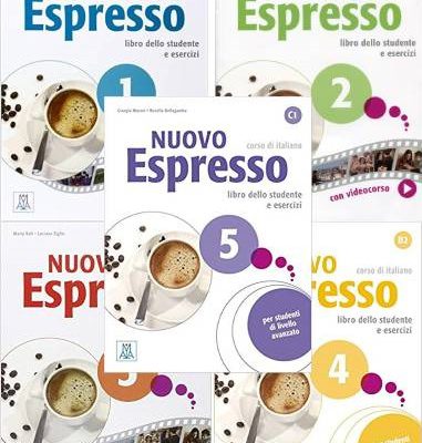 مجموعه 5 جلدی کتاب ایتالیایی نوو اسپرسو Nuovo Espresso تمام رنگی با 50 درصد تخفیف